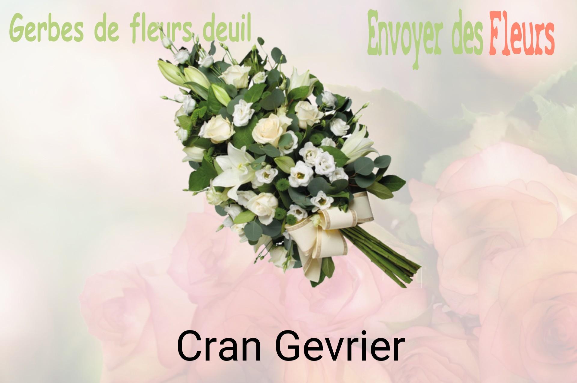 Gerbe de fleurs de deuil livrée à Cran-Gevrier